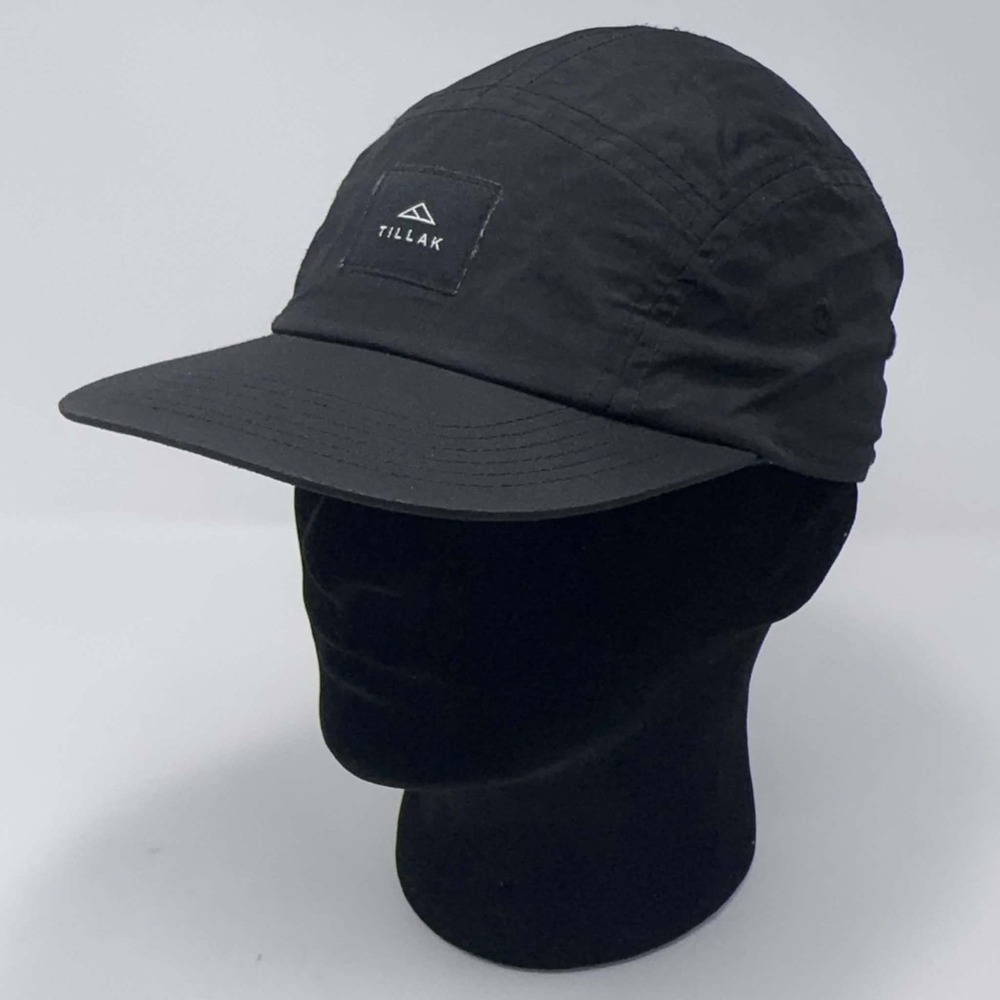 Tillak Coho 6-Panel Black Nylon Camp Cap Strapback‎ Gorpcore Hiking Trail Hat